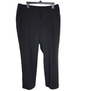 Weekends by Chico’s Womens Pants Size 2 Short Large 12 Black Casual Cargo Pocket